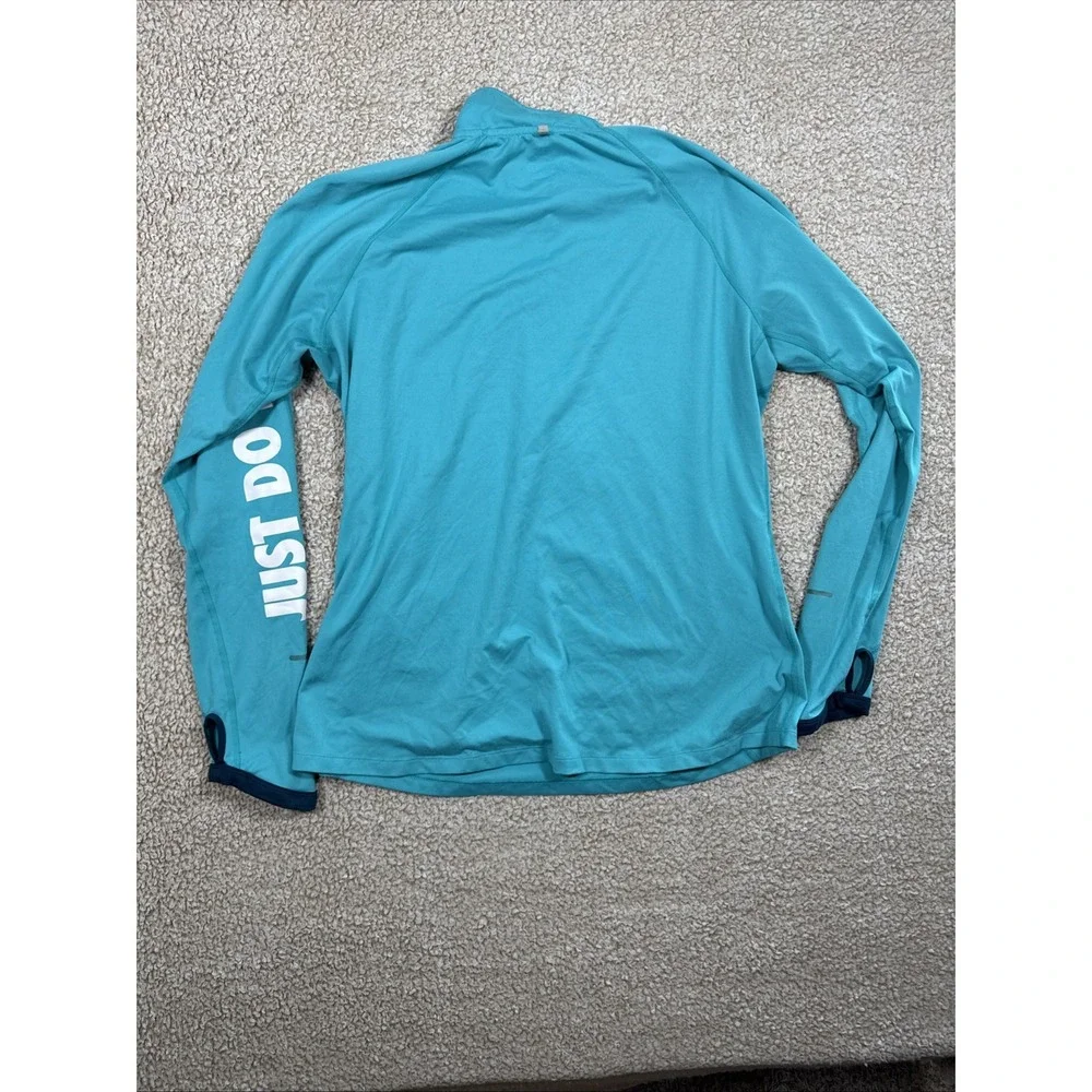 Nike Element 1/4 Zip Running Top Mens XL Aqua Blue Dri-Fit 684523-301